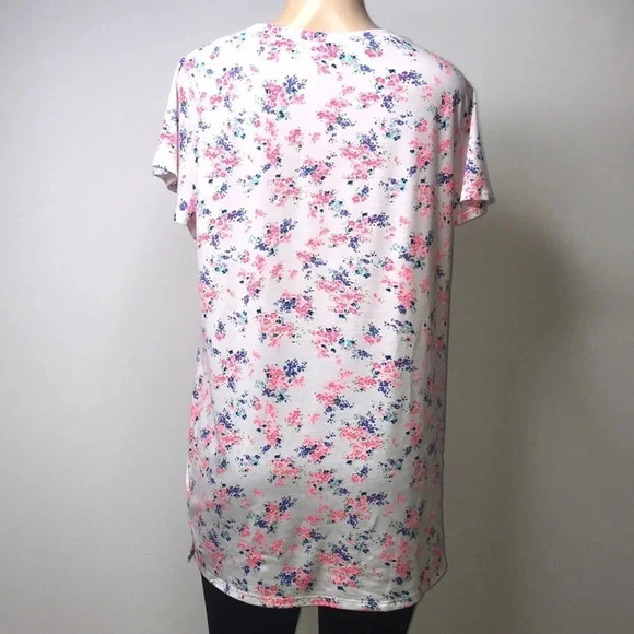 2x$18 West Loop Size Large Multi Floral Print Tunic With Side Slits. New - Picture 4 of 5